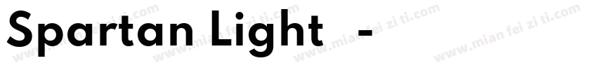 Spartan Light字体字体转换